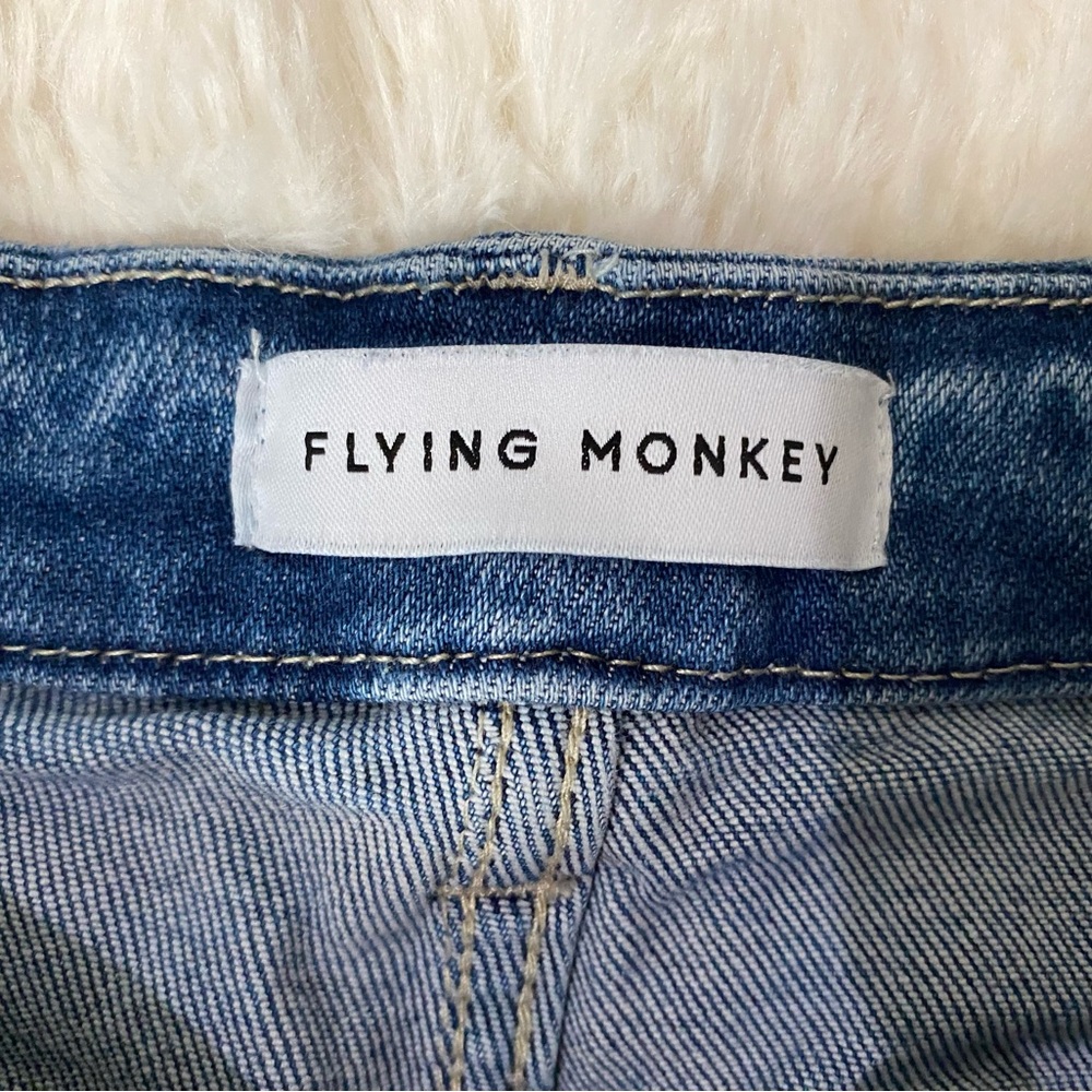 Flying Monkey High Rise Distressed Jeans - Picture 3 of 4